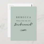 シンプルセージエレガントグリーン花嫁の提案 ポストカード (正面/裏面)