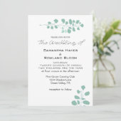 シンプルセージグリーナリー結婚式招待状 招待状 (スタンド正面)