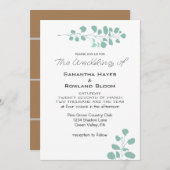 シンプルセージグリーナリー結婚式招待状 招待状 (正面/裏面)