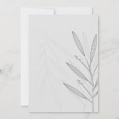 シンプルセージグリーンアンドホワイトフローラ 招待状 (裏面)