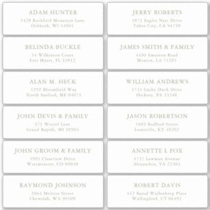 シンプルセージグリーンゲスト住所 シールステッカー シール