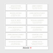 シンプルセージグリーンゲスト住所 シールステッカー シール (シート)