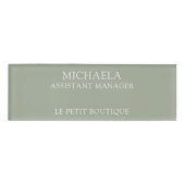 シンプルセージグリーンプロフェッショナル事業 名札 (正面)