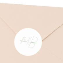 シンプルセージグリーンミニマリスト2モノグラム名