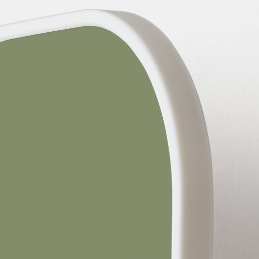 シンプルセージグリーンモノグラムイニシャル ピックルボールラケット (左詳細)