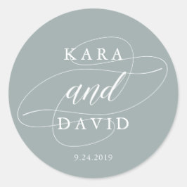 シンプルセージグリーン | 結婚s ラウンドシール