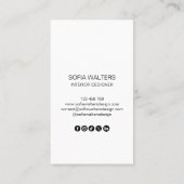 シンプルセージモダンインテリアデザイナーホームステージング 名刺 (裏面)