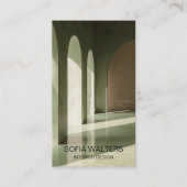 シンプルセージモダンインテリアデザイナーホームステージング 名刺 (正面)