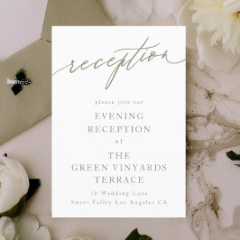 シンプルセージ緑と白の書モダン道 エンクロージャーカード