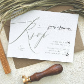 シンプルセージ緑と白の書モダン道 出欠カード