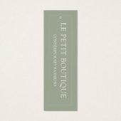 シンプルセージ緑の米国服サイズチャート価格ラベル (正面)