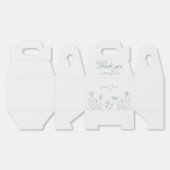 シンプルセージ緑結婚植物薬 フェイバーボックス (見開き)