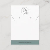 シンプルセージ |ロゴジュエリーディスプレイカード コーリングカード (正面)