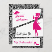 シンプルゼブラが私の花嫁になる シーズンカード (正面/裏面)