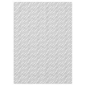 シンプルゼブラ印刷グレー白かわいいパタモダンーン テーブルクロス (正面)