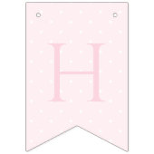 シンプルソフトパエレガントステルピンクボウハッピーバースデー バンティングフラッグ (第2の旗)