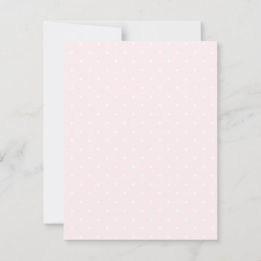 シンプルソフトパエレガントステルピンクボウ1st誕生日 招待状 (裏面)