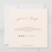 シンプルソフトピンクYou名刺 サンキューカード (裏面)