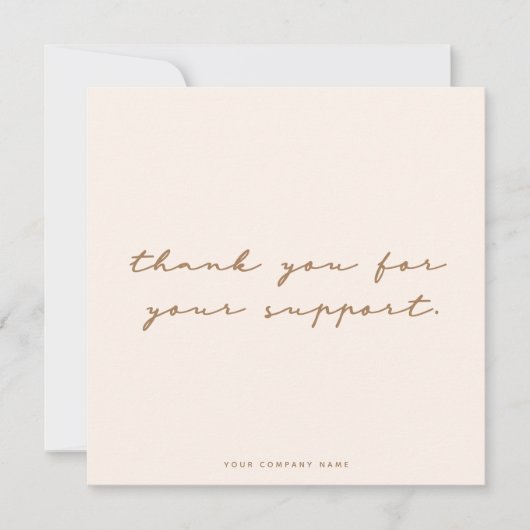シンプルソフトピンクYou名刺 サンキューカード (正面)