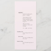 シンプルソフト赤面ロマエレガントック無地の背景 メニュー (正面)