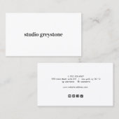 シンプルソーシャルメディモダンアアイコンの名前 名刺 (正面/裏面)