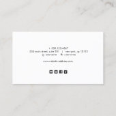 シンプルソーシャルメディモダンアアイコンの名前 名刺 (裏面)