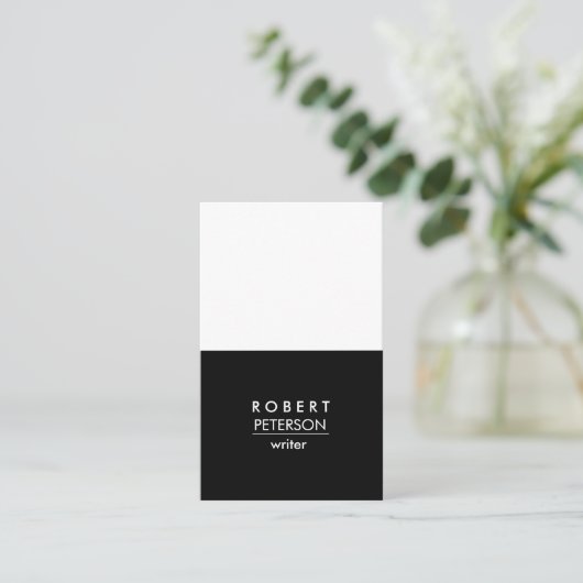 シンプルソーシャルモダンメディミニマルアのアイコン垂直 名刺 (スタンド正面)