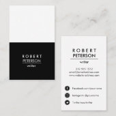 シンプルソーシャルモダンメディミニマルアのアイコン垂直 名刺 (正面/裏面)