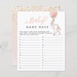 シンプルゾウ&バルーンベビーシャワーゲーム