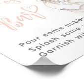 シンプルゾウ&バルーンベビーシャワーモモモモザバー ポスター (角)