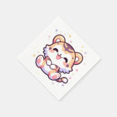 シンプルタイガー赤ちゃんシャワー スタンダードカクテルナプキン (角)