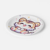 シンプルタイガー赤ちゃんシャワー ペーパープレート (アングル)