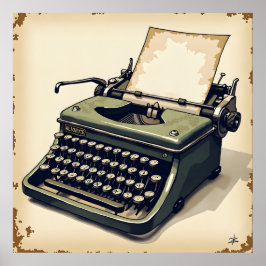 シンプルタイプライターアート ポスター