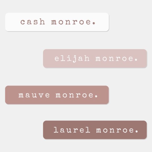 シンプルタイプライターキッズ防水名 ラベル (グループ)