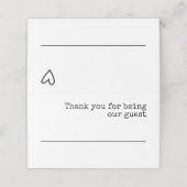 シンプルタイプライタータイポグラフィ結婚ズ プレイスカード (外部開封)