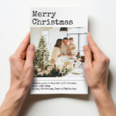 シンプルタイプライター文字ミニマル写真クリスマス シーズンカード