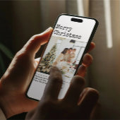 シンプルタイプライター文字ミニマル写真クリスマス シーズンカード