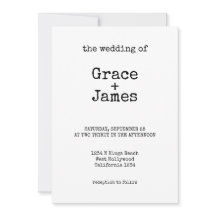シンプルタイプライター文字ミニマ結婚リスト