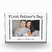 シンプルタイプライタ文字 |父の日の写真  フォトブロック (正面)