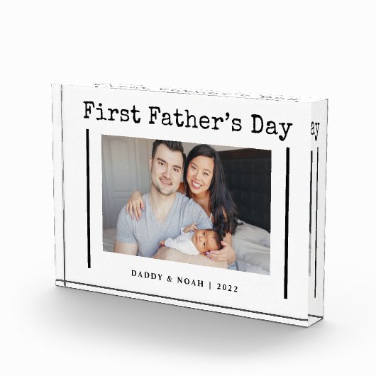 シンプルタイプライタ文字 |父の日の写真  フォトブロック (右)