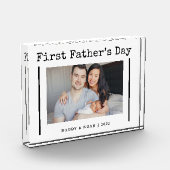 シンプルタイプライタ文字 |父の日の写真 フォトブロック (左)