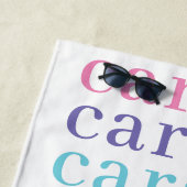 シンプルタイプ女子パーソナライズされたの繰り返し名 ビーチタオル (インサイチュ)