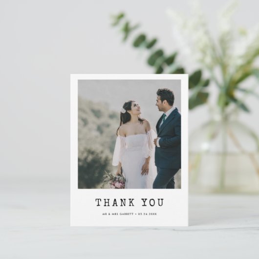 シンプルタイプ結婚ターの写真サンキューカード 案内状 (スタンド正面)