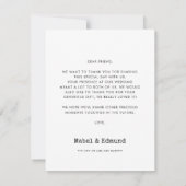 シンプルタイプ結婚ターの写真サンキューカード 案内状 (裏面)