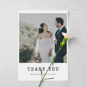 シンプルタイプ結婚ターの写真サンキューカード 案内状