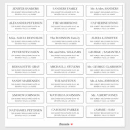 シンプルタイポグラフィのゲ結婚ストアドレスのシール シール