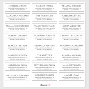 シンプルタイポグラフィのゲ結婚ストアドレスのシール シール