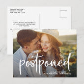 シンプルタイポグラフィの延期 ポストカード (正面/裏面)