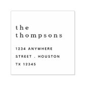 シンプルタイポグラフィの戻り名住所 セルフインキングスタンプ (デザイン)