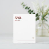 シンプルタイポグラフィの結婚アドバイスカード アドバイスカード (スタンド正面)